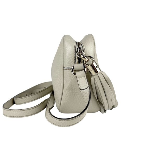 Gucci Soho Leather Shoulder Bag in Ivory and Gold, Women's, 308364 z6064 - Picture 2 of 5